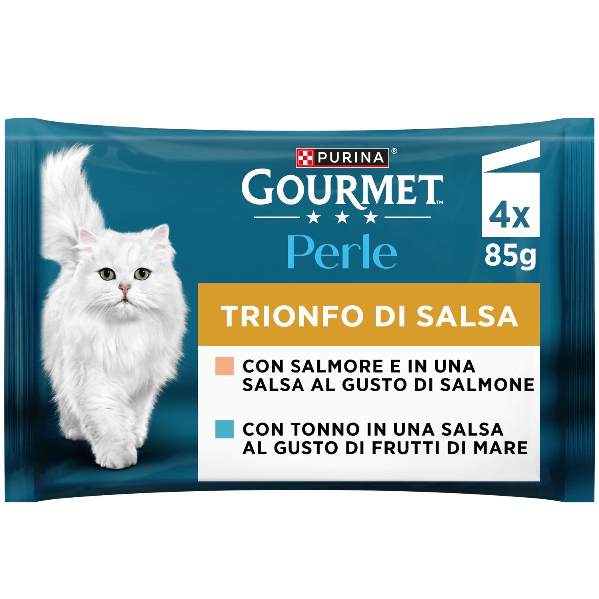 GOURMET PERLE 4x85g Trionfo di Salsa Tonno / Salmone