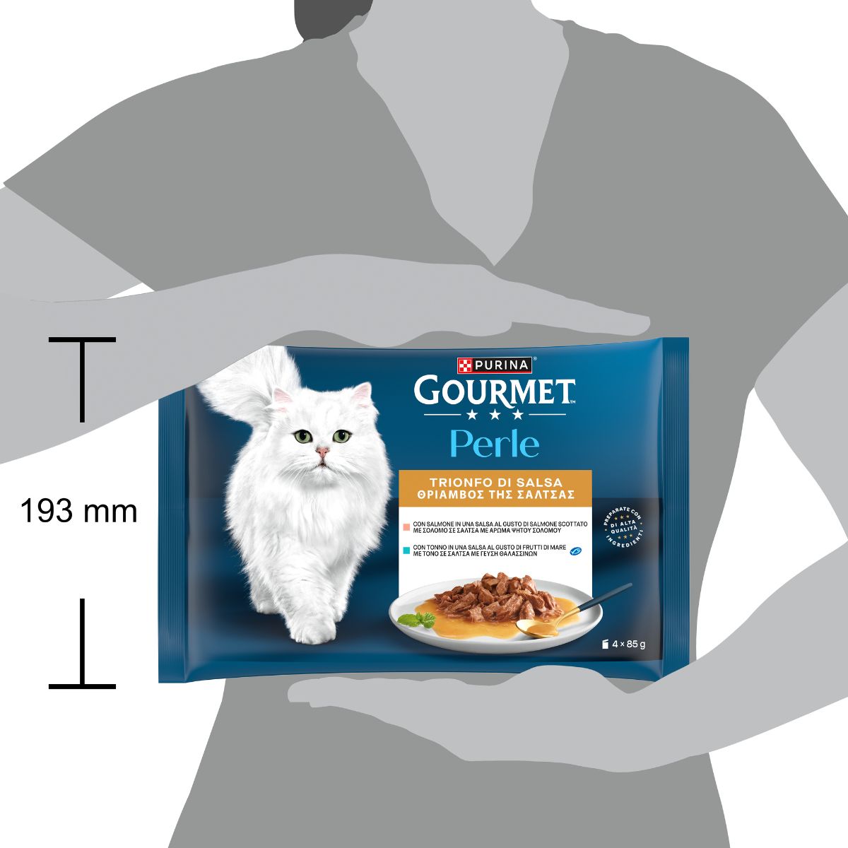 GOURMET PERLE 4x85g Trionfo di Salsa Tonno / Salmone