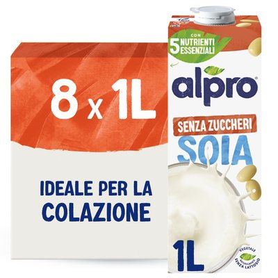 ALPRO SENZA ZUCCHERI Bevanda vegetale alla Soia 8x1l