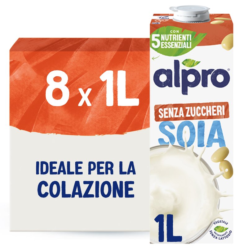 ALPRO SENZA ZUCCHERI Bevanda vegetale alla Soia 8x1l
