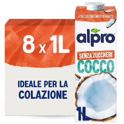 ALPRO SENZA ZUCCHERI Bevanda Vegetale al Cocco 8x1l