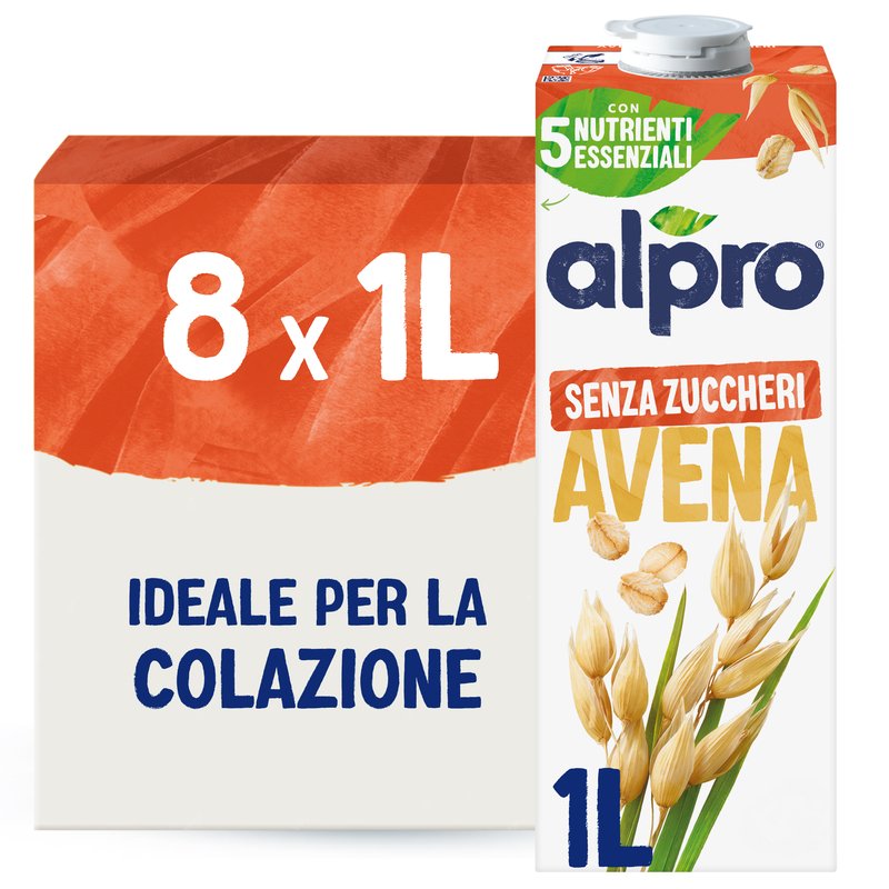ALPRO SENZA ZUCCHERI Bevanda Vegetale all'Avena 8x1l