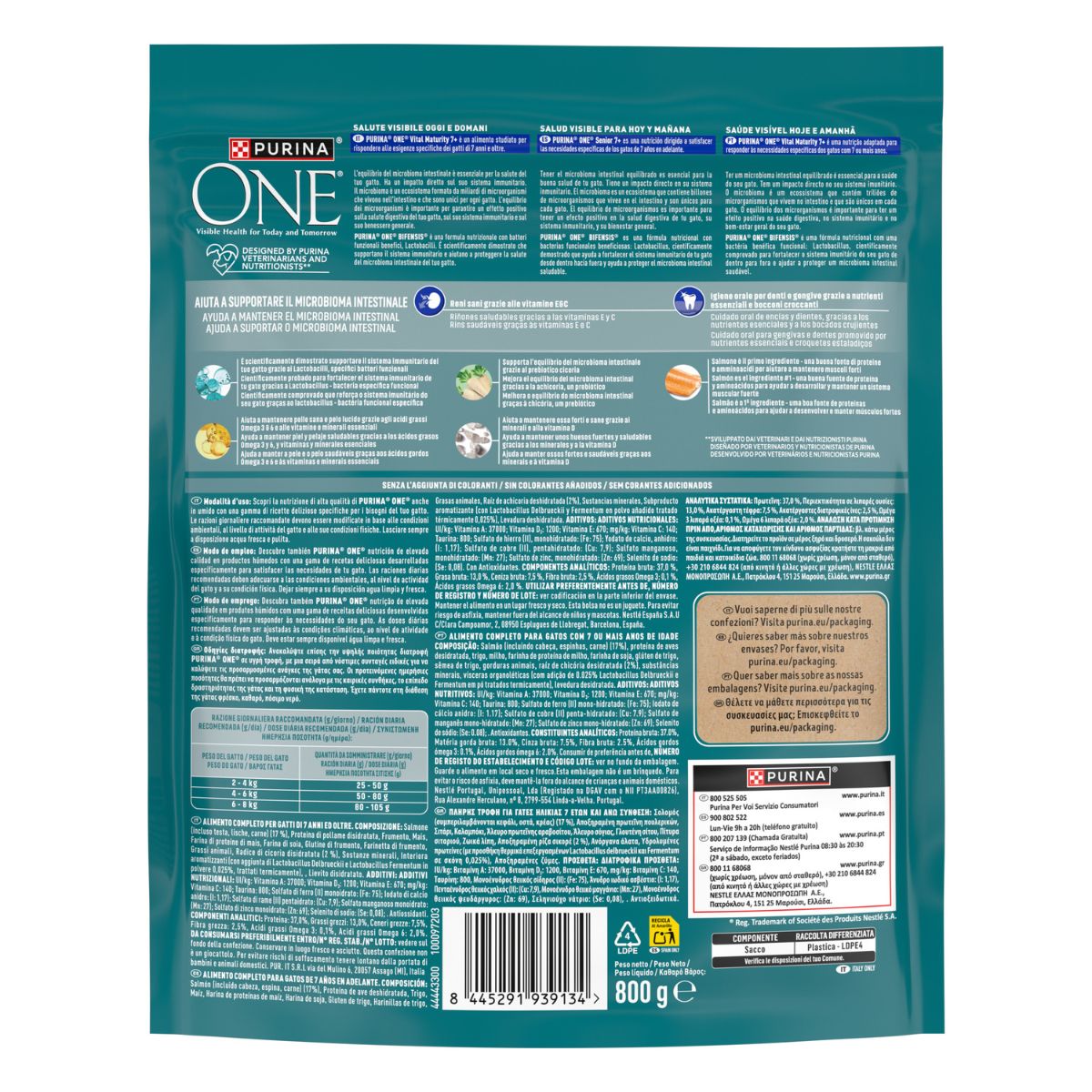 Purina ONE Vital Maturity 7+ Salmone 800g