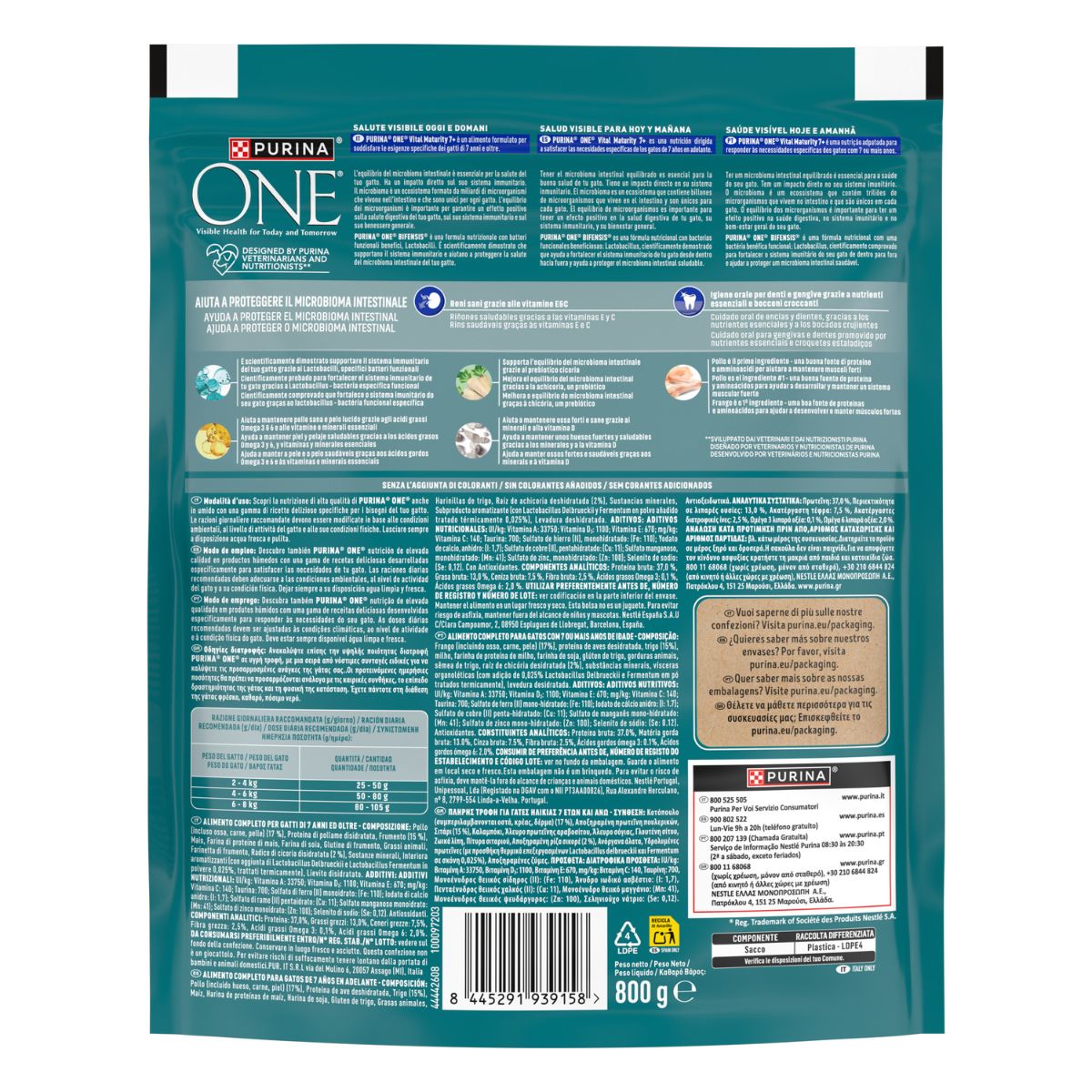 Purina ONE Vital Maturity 7+ Pollo 800g
