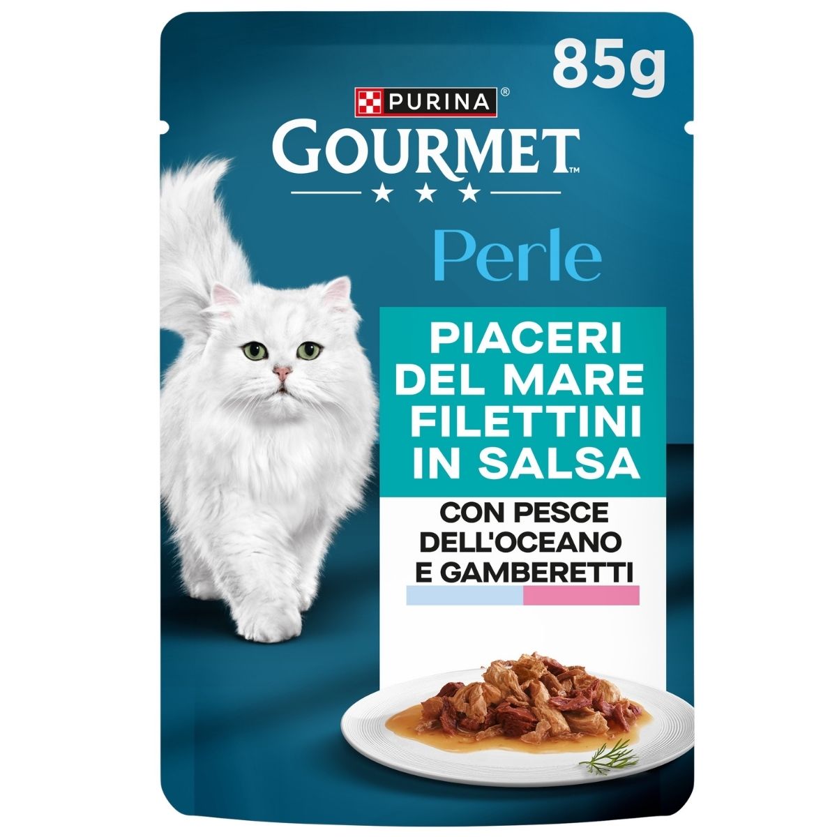 PERLE 85g Filettini in Salsa Pesce dell'Oceano e Gamberetti