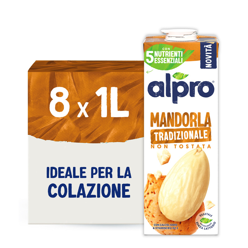 ALPRO CLASSICO BEVANDA VEGETALE ALLA MANDORLA TRADIZIONALE 8X1L