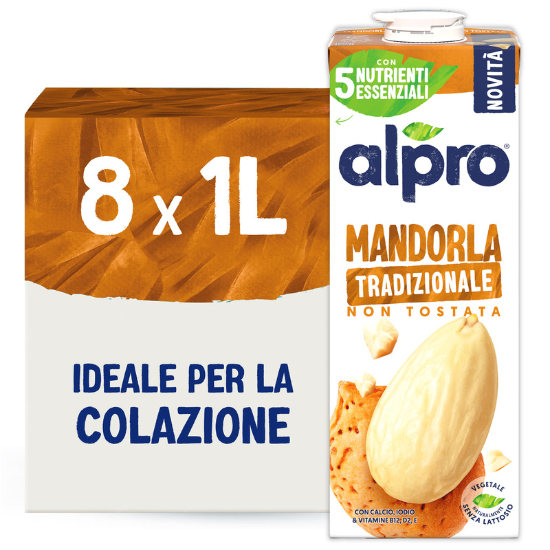 ALPRO CLASSICO BEVANDA VEGETALE ALLA MANDORLA TRADIZIONALE 8X1L