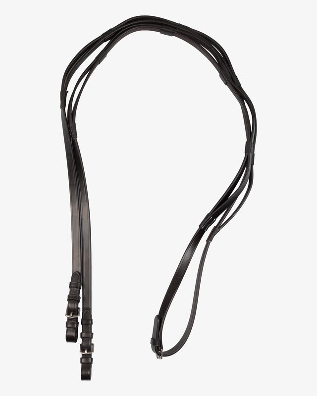 Leather reins with stainless steel buckles