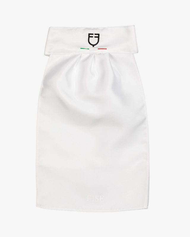 Plastron da concorso con logo ricamato Equestro X FISE