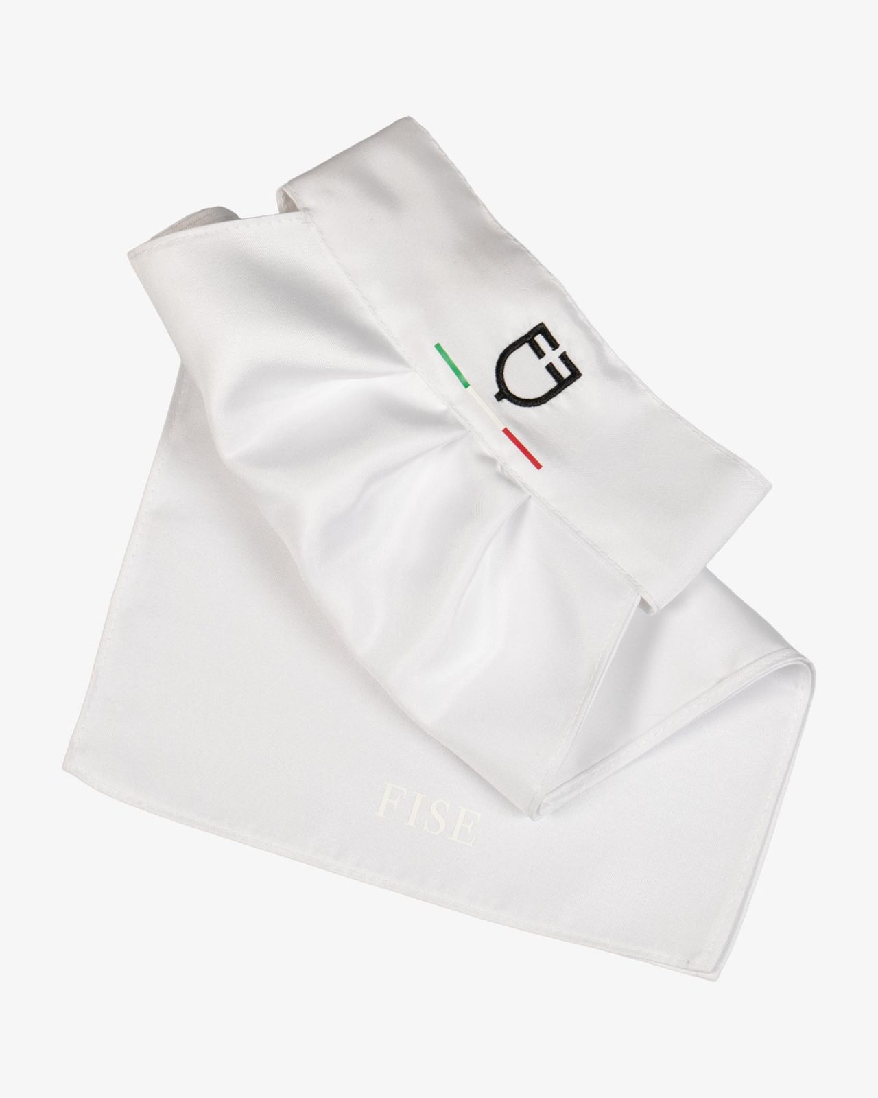 Plastron da concorso con logo ricamato Equestro X FISE