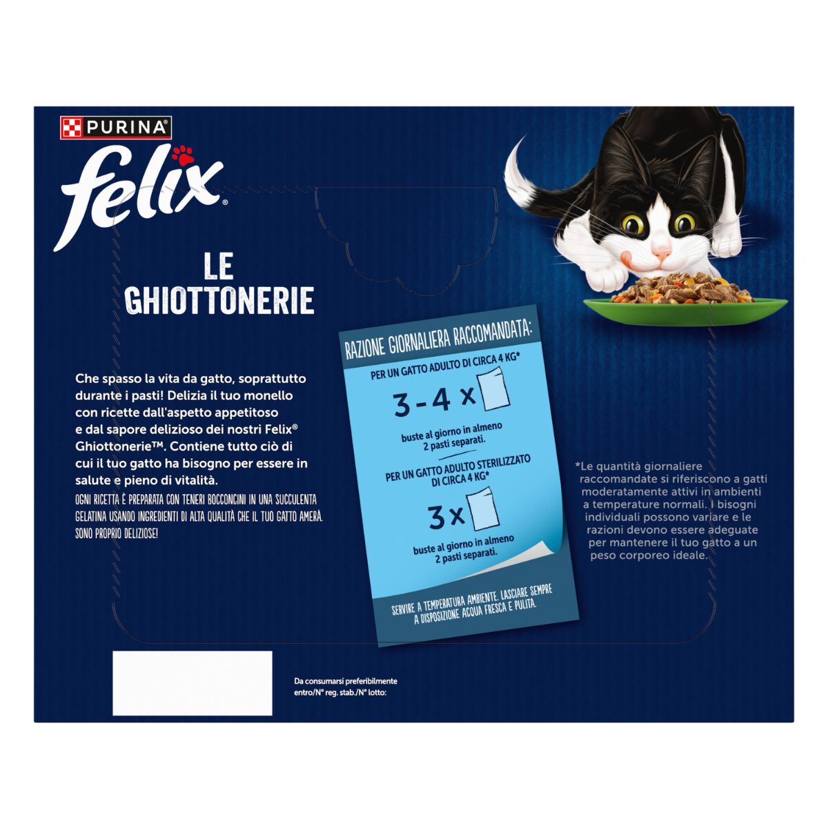 Felix Ghiottonerie 24x85g Selezioni Miste con Verdure - ManzoCarote/TrotaFagiolini/PolloPomodoro/SalmoneZucchine