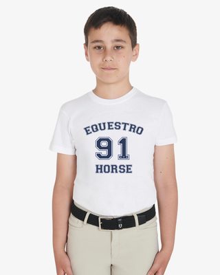T-shirt bambino Horse Club in cotone