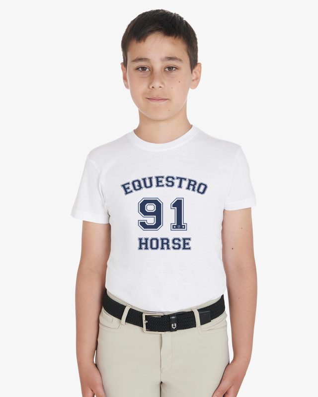 T-shirt bambino Horse Club in cotone