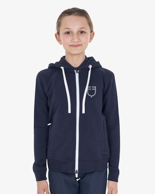 Felpa bambini unisex con cappuccio e zip frontale