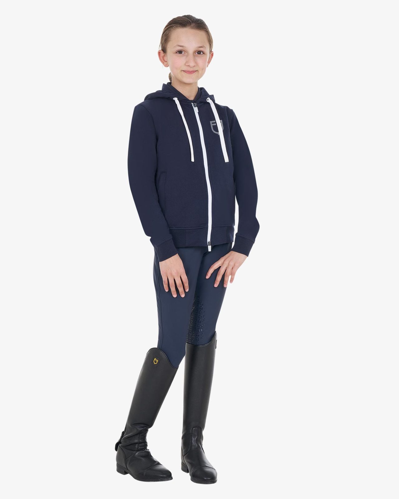 Felpa bambini unisex con cappuccio e zip frontale