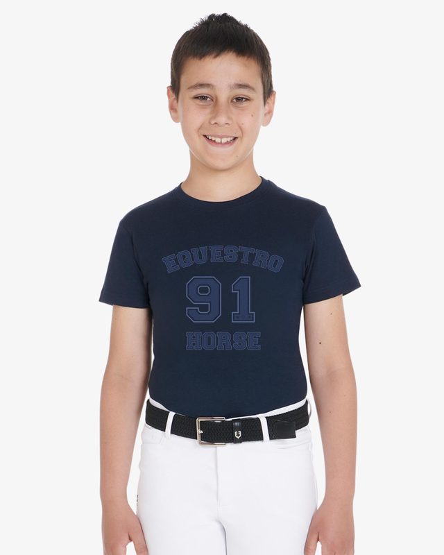 T-shirt bambino Horse Club in cotone