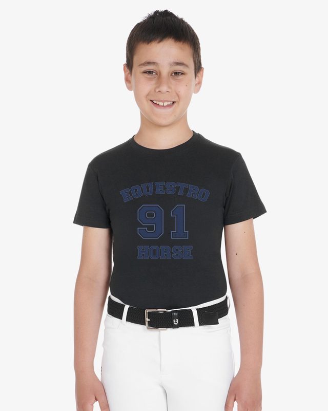 T-shirt bambino Horse Club in cotone