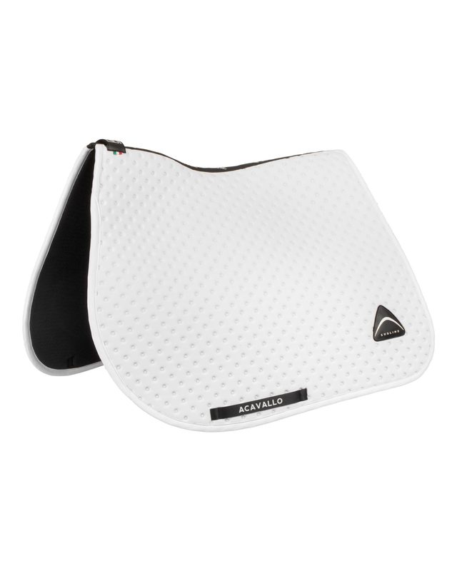 Sublime striped jumping saddle pad in suede
