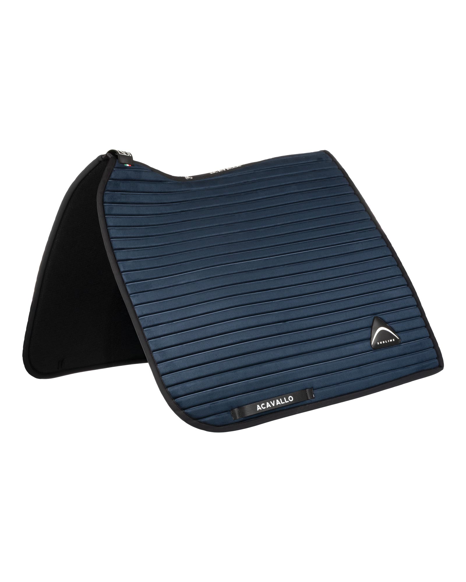 Sublime striped dressage saddle pad in technical fabric