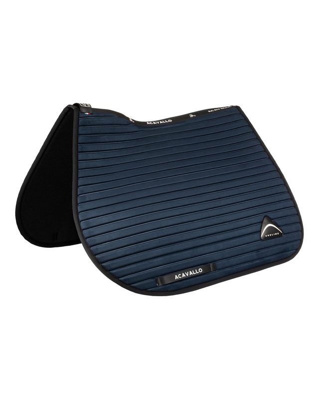 Sublime striped jumping saddle pad in suede