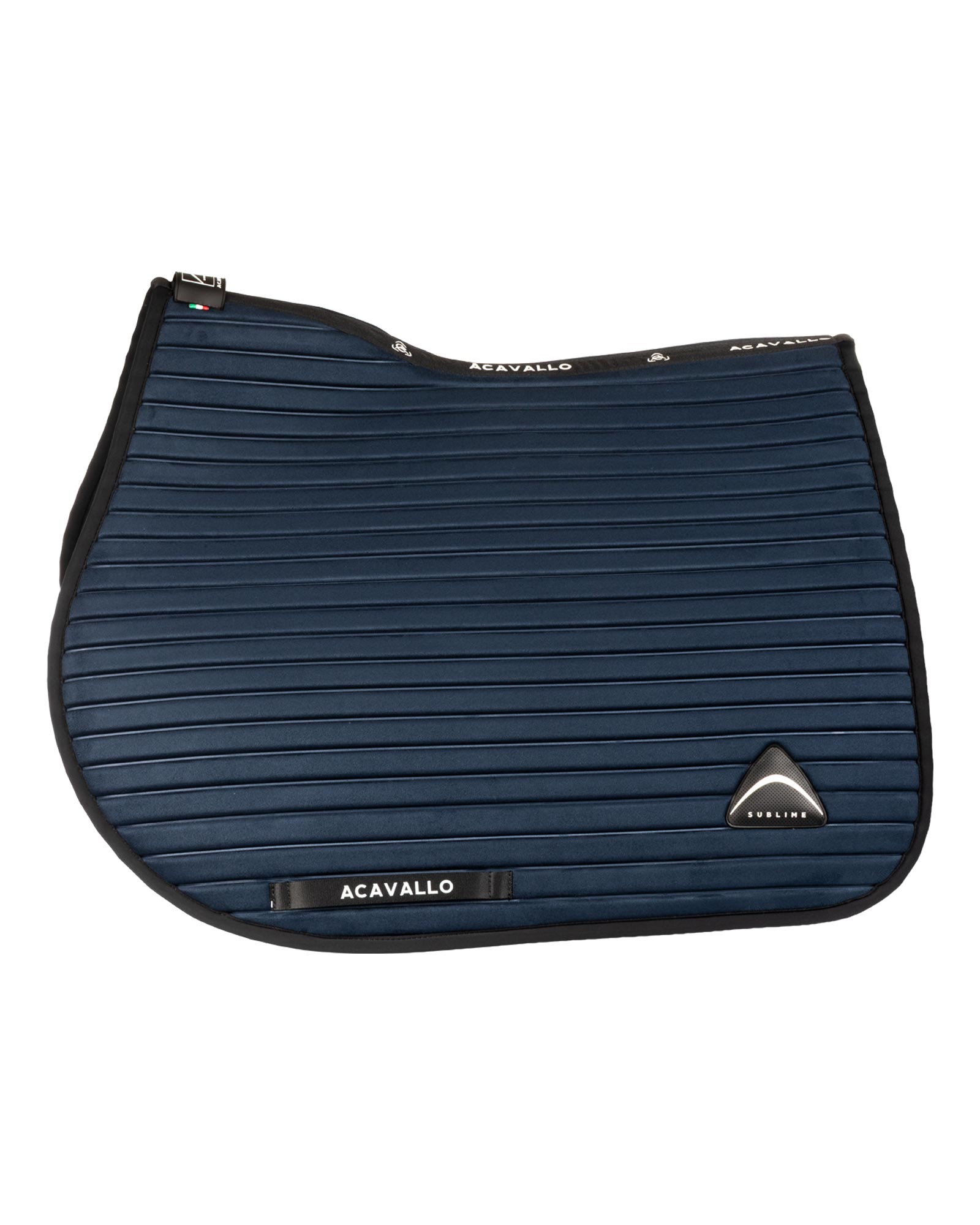 Sublime striped jumping saddle pad in suede