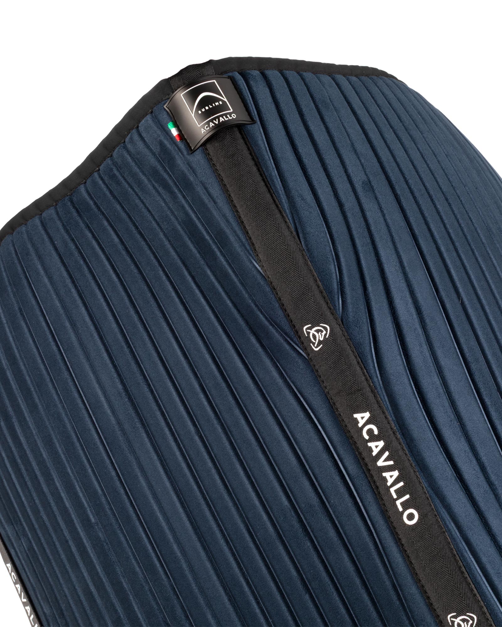 Sublime striped jumping saddle pad in suede