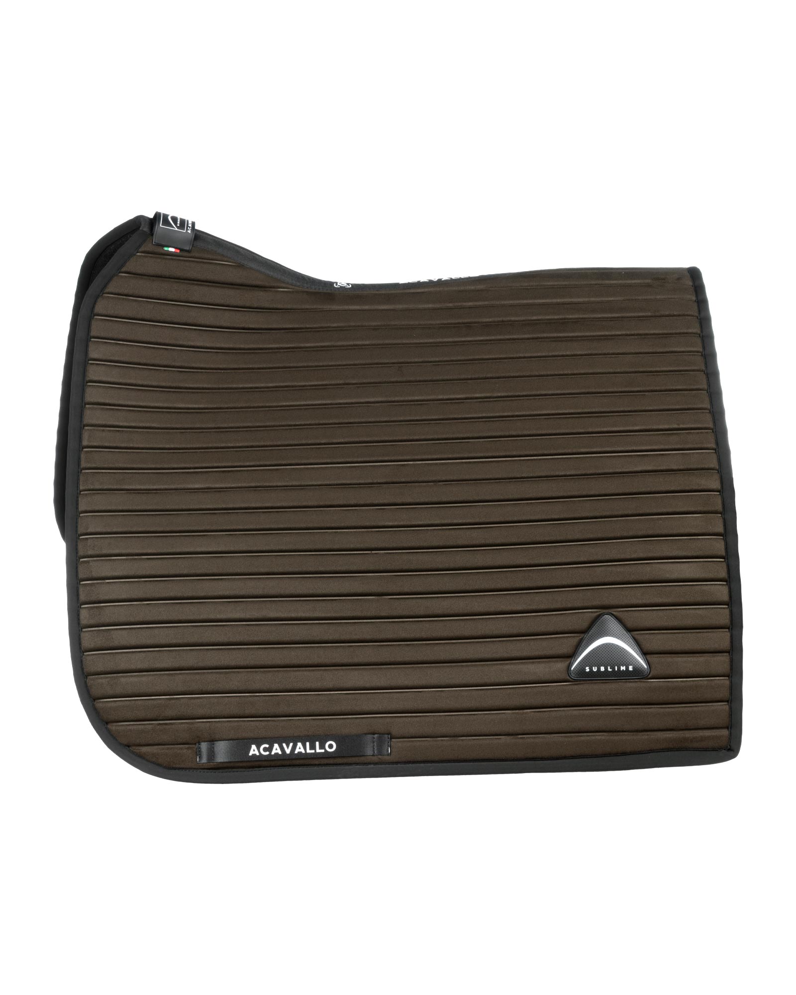 Sublime striped dressage saddle pad in technical fabric