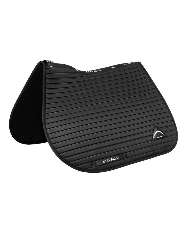 Sublime striped jumping saddle pad in suede
