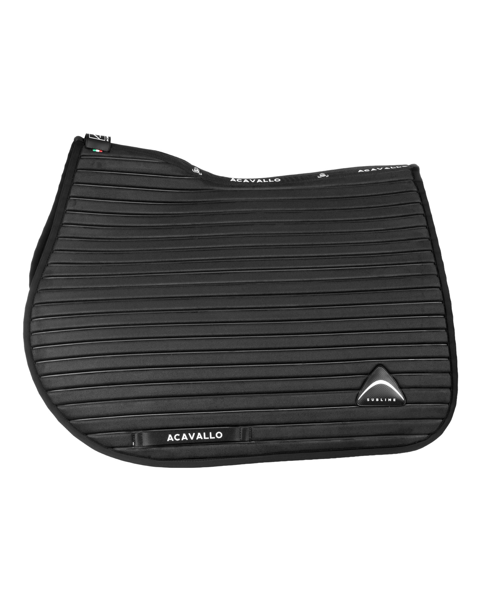 Sublime striped jumping saddle pad in suede