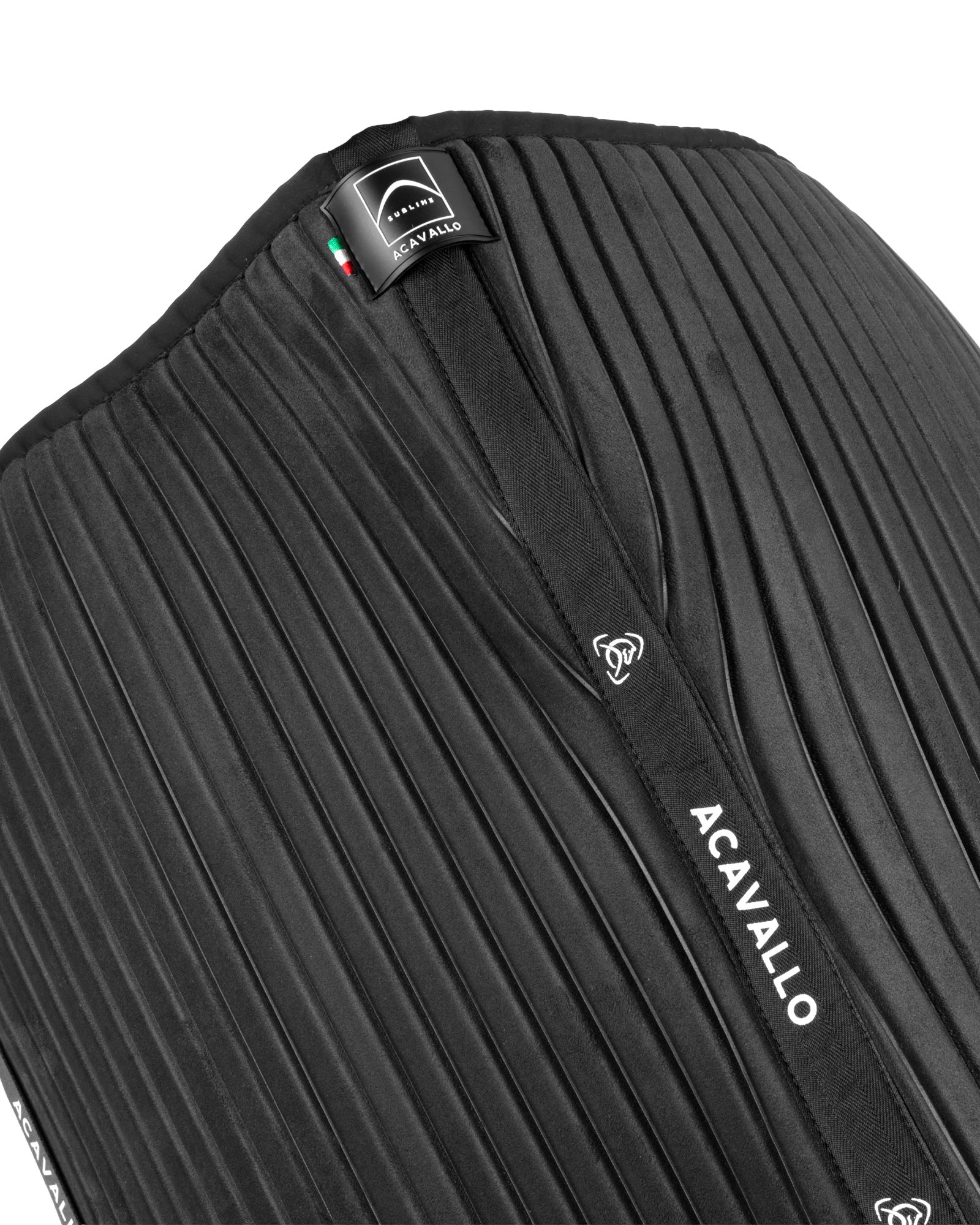 Sublime striped jumping saddle pad in suede