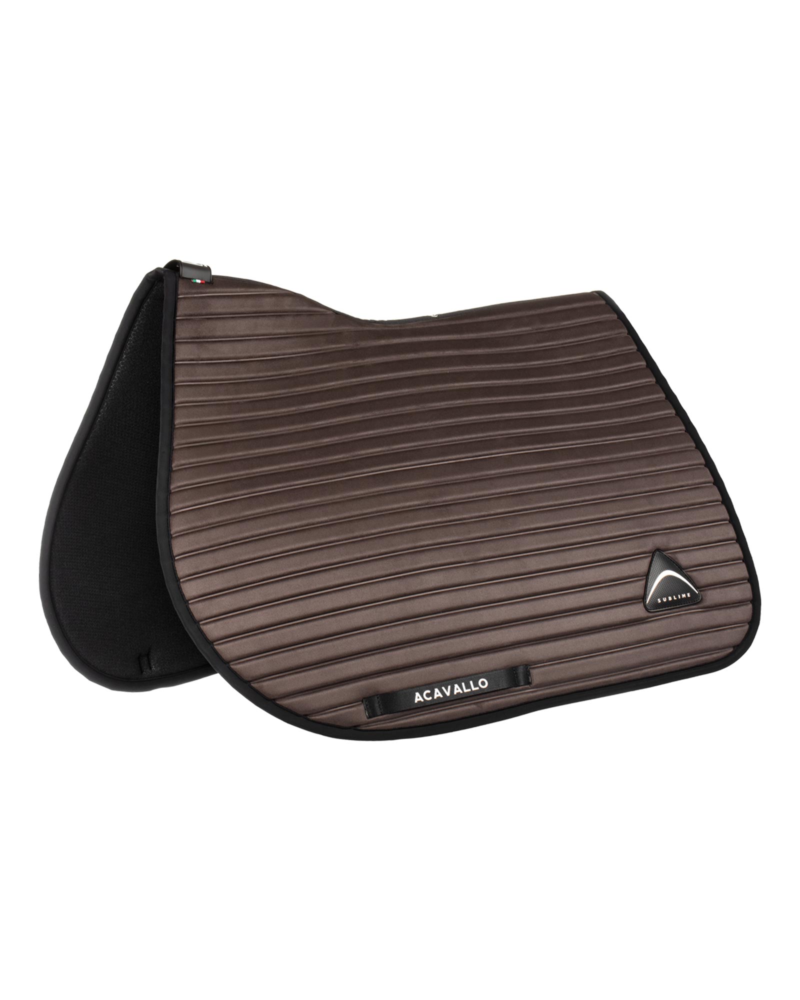 Sublime striped jumping saddle pad in suede