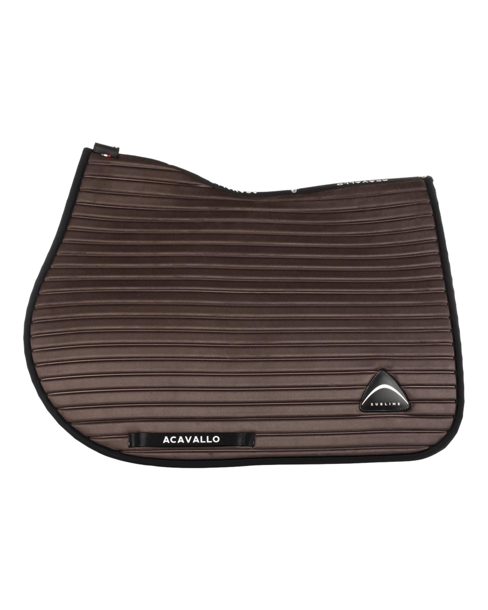 Sublime striped jumping saddle pad in suede