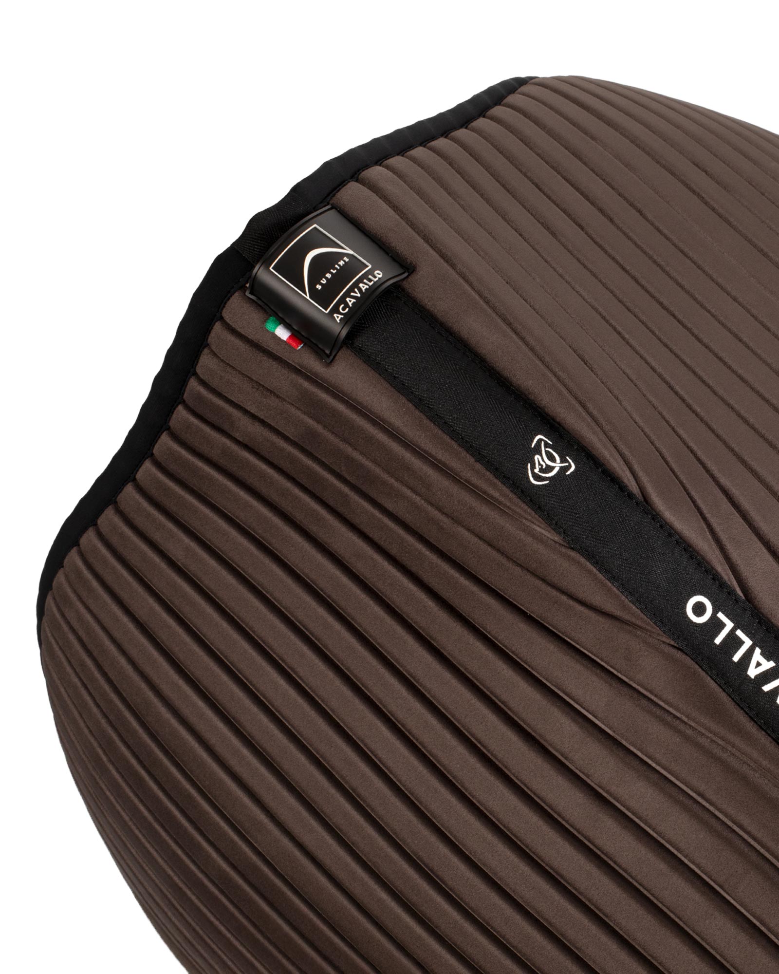 Sublime striped jumping saddle pad in suede