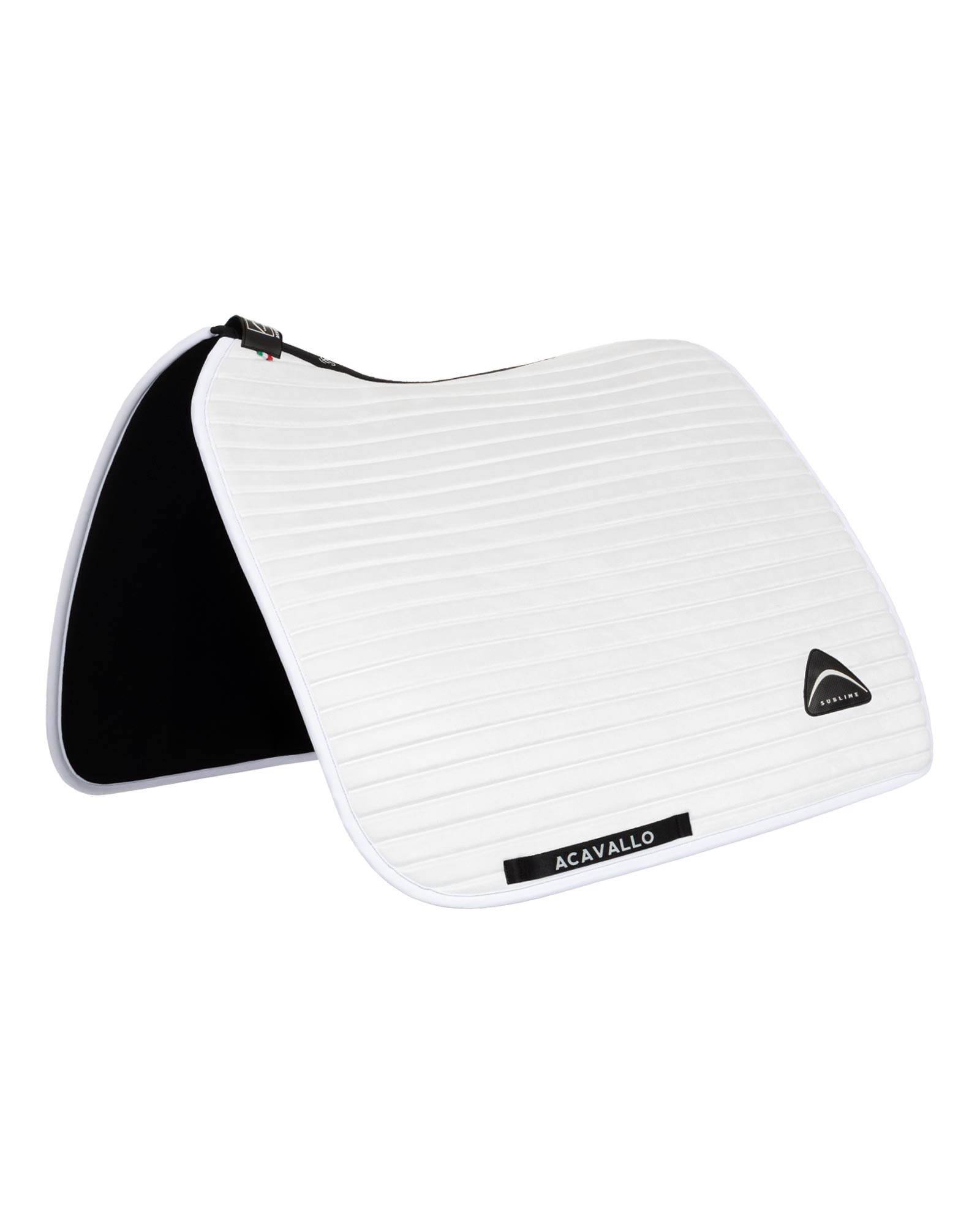 Sublime striped dressage saddle pad in technical fabric