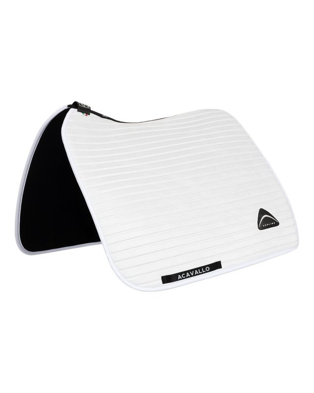 Sublime striped dressage saddle pad in technical fabric