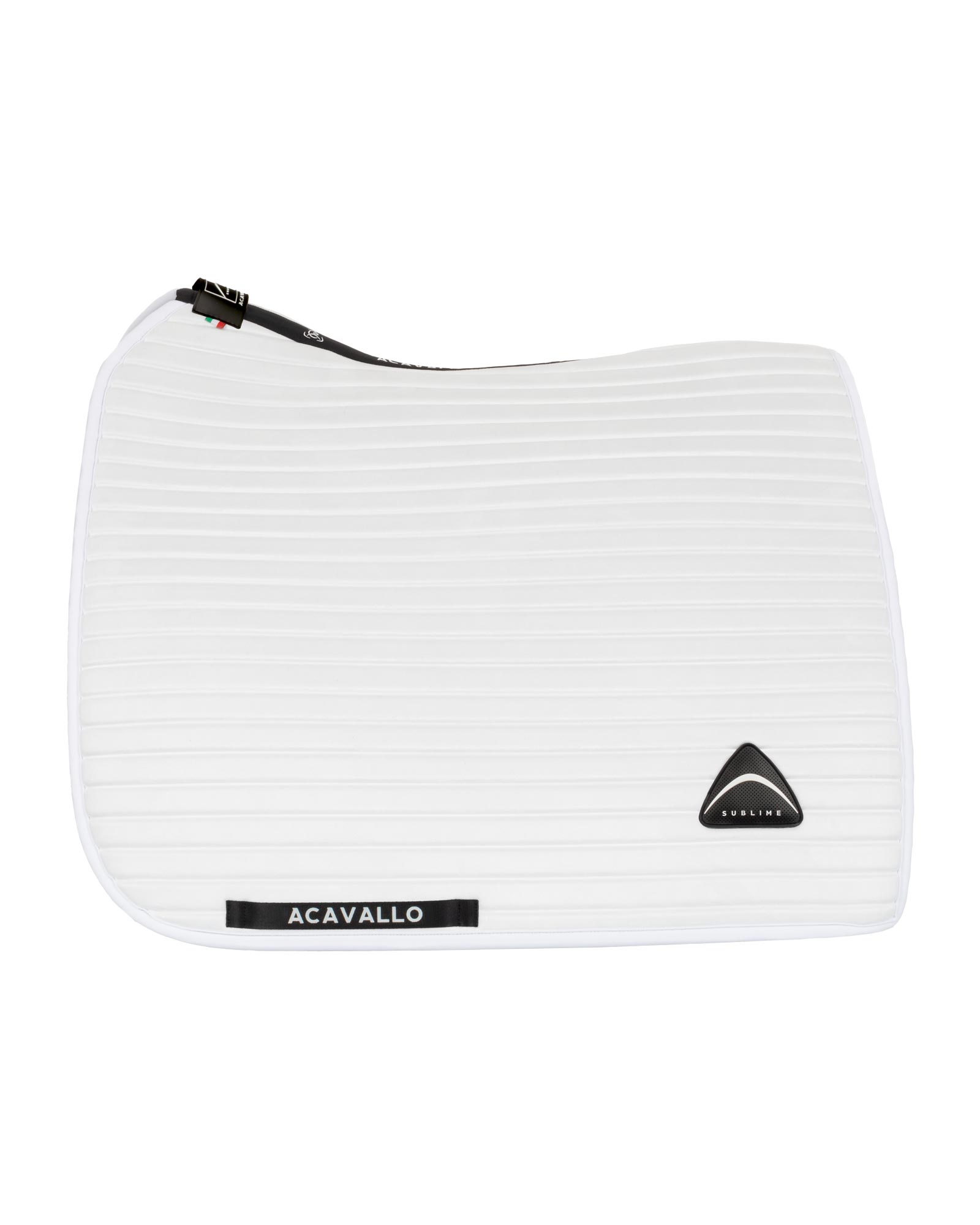 Sublime striped dressage saddle pad in technical fabric