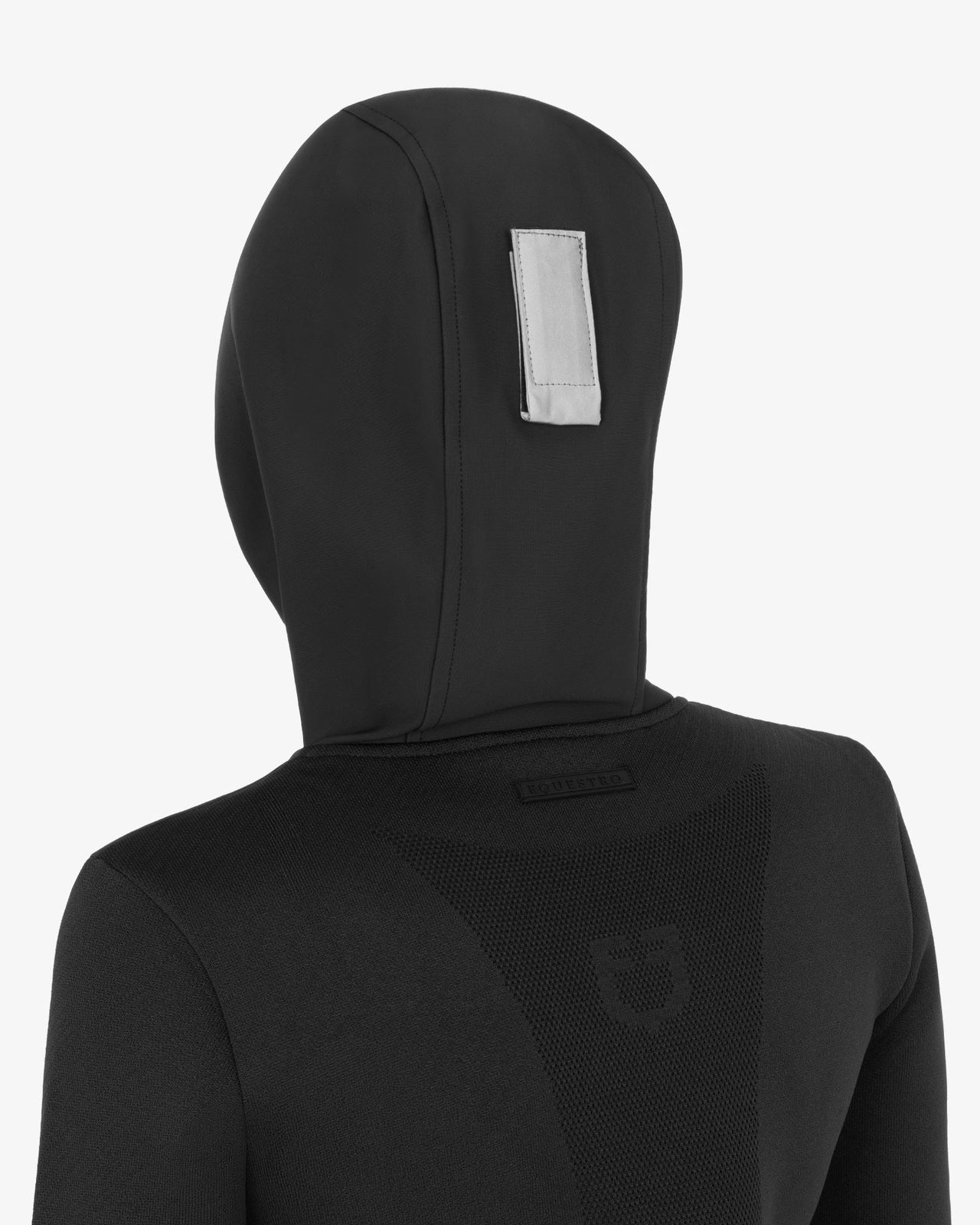 Felpa tecnica donna con cappuccio e inserti micro mesh