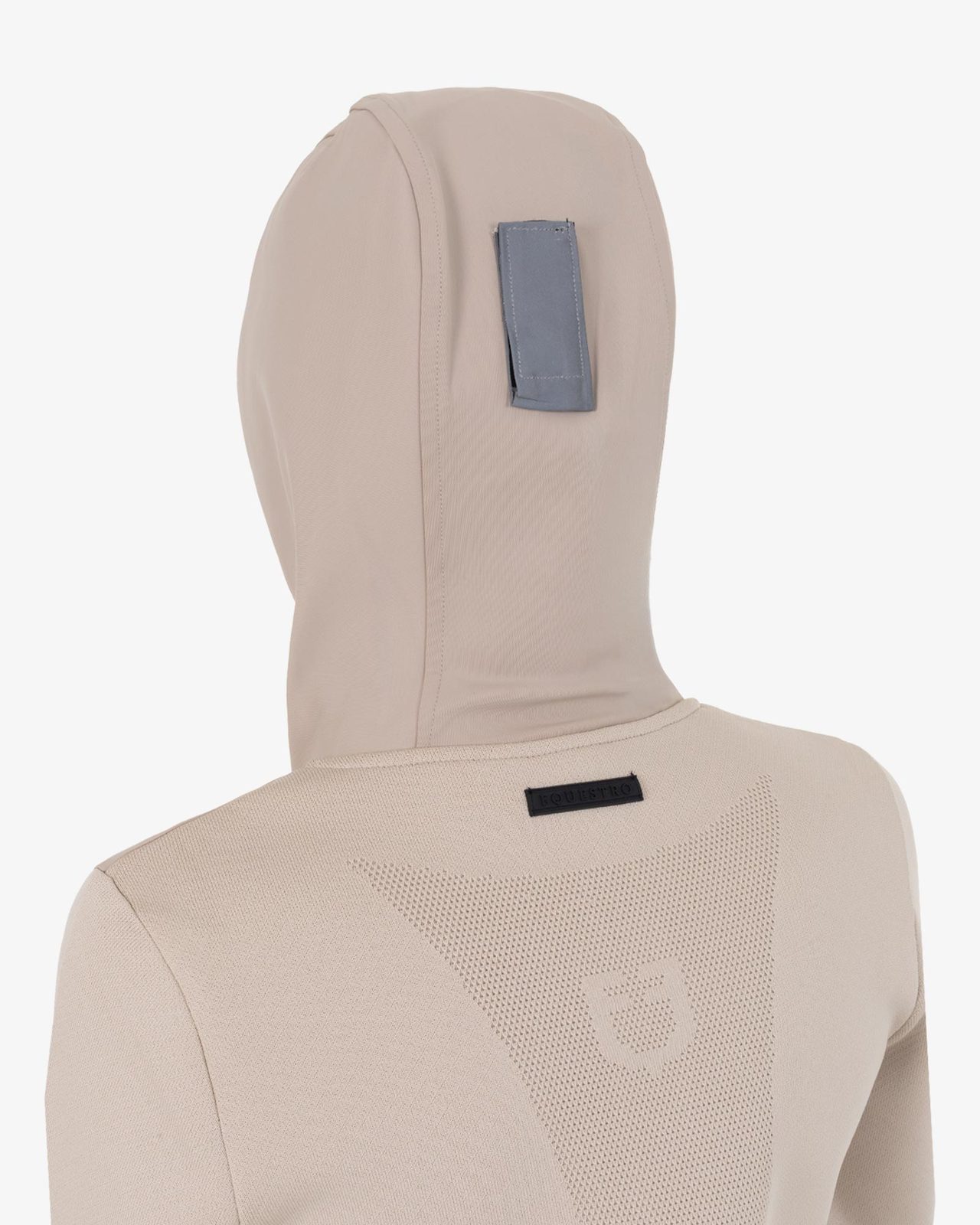 Felpa tecnica donna con cappuccio e inserti micro mesh
