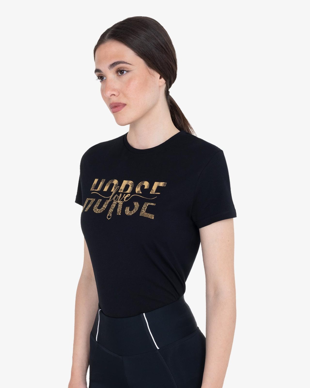 T-shirt donna Horse Love in cotone