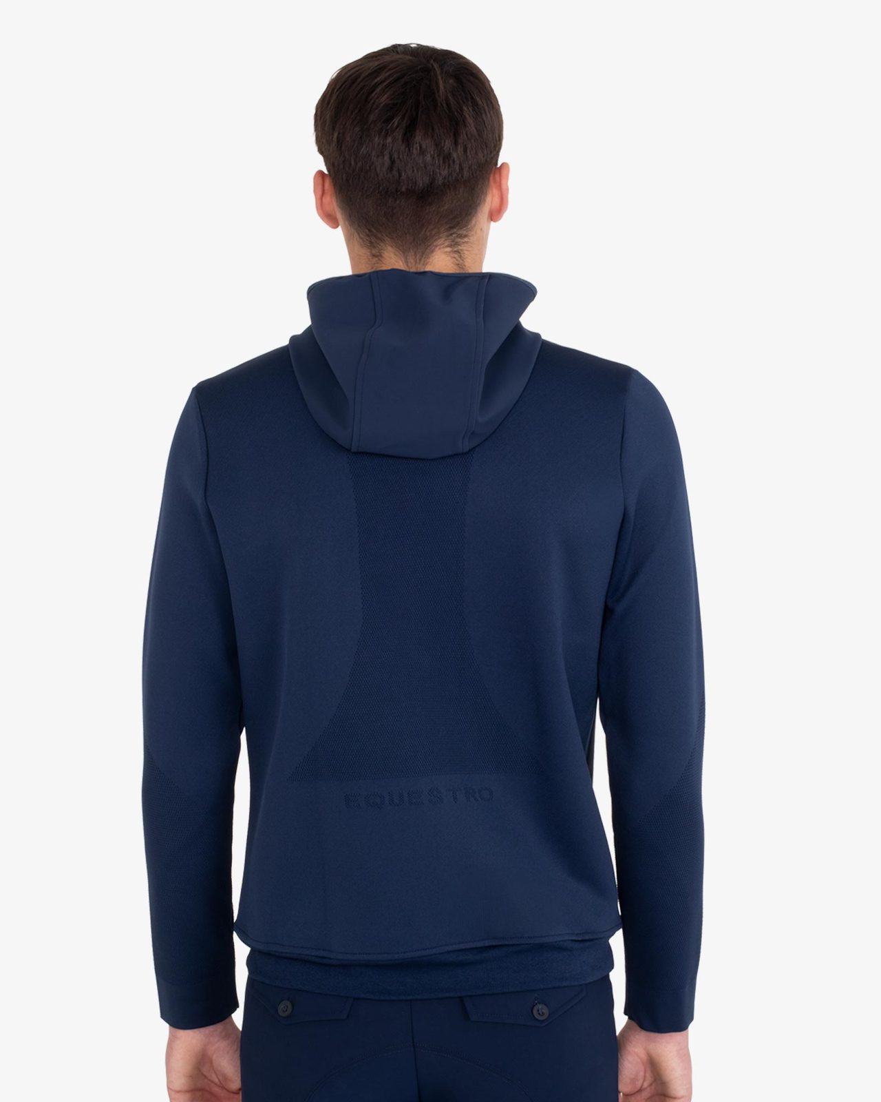Felpa tecnica uomo con cappuccio e inserti micro mesh