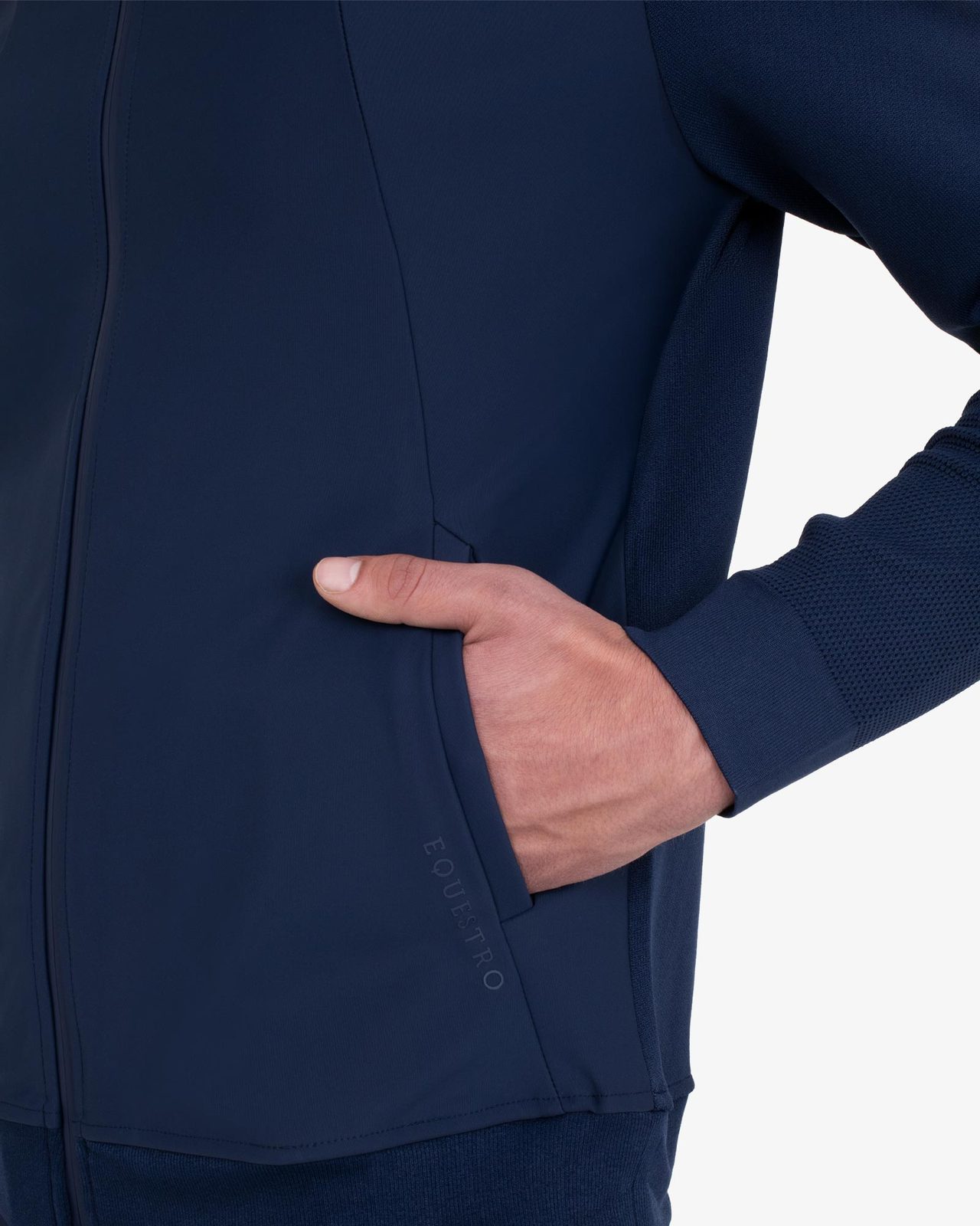 Felpa tecnica uomo con cappuccio e inserti micro mesh