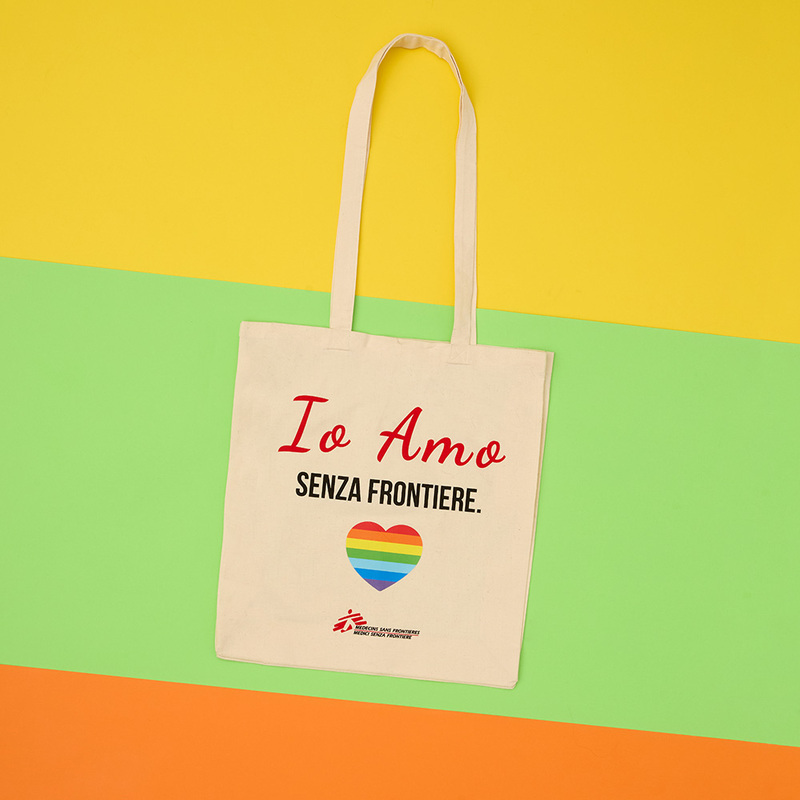 Shopper ecru Io Amo senza frontiere