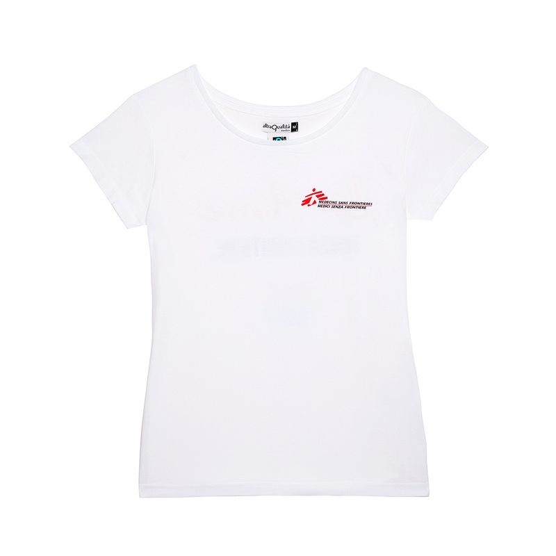 T-shirt donna bianca Io Amo senza frontiere