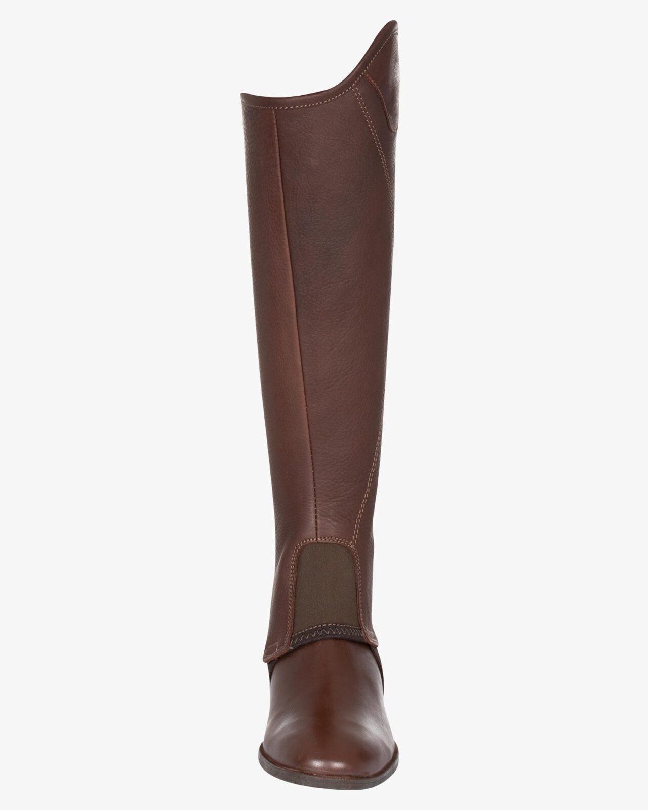 Unisex soft leather gaiters with side zip