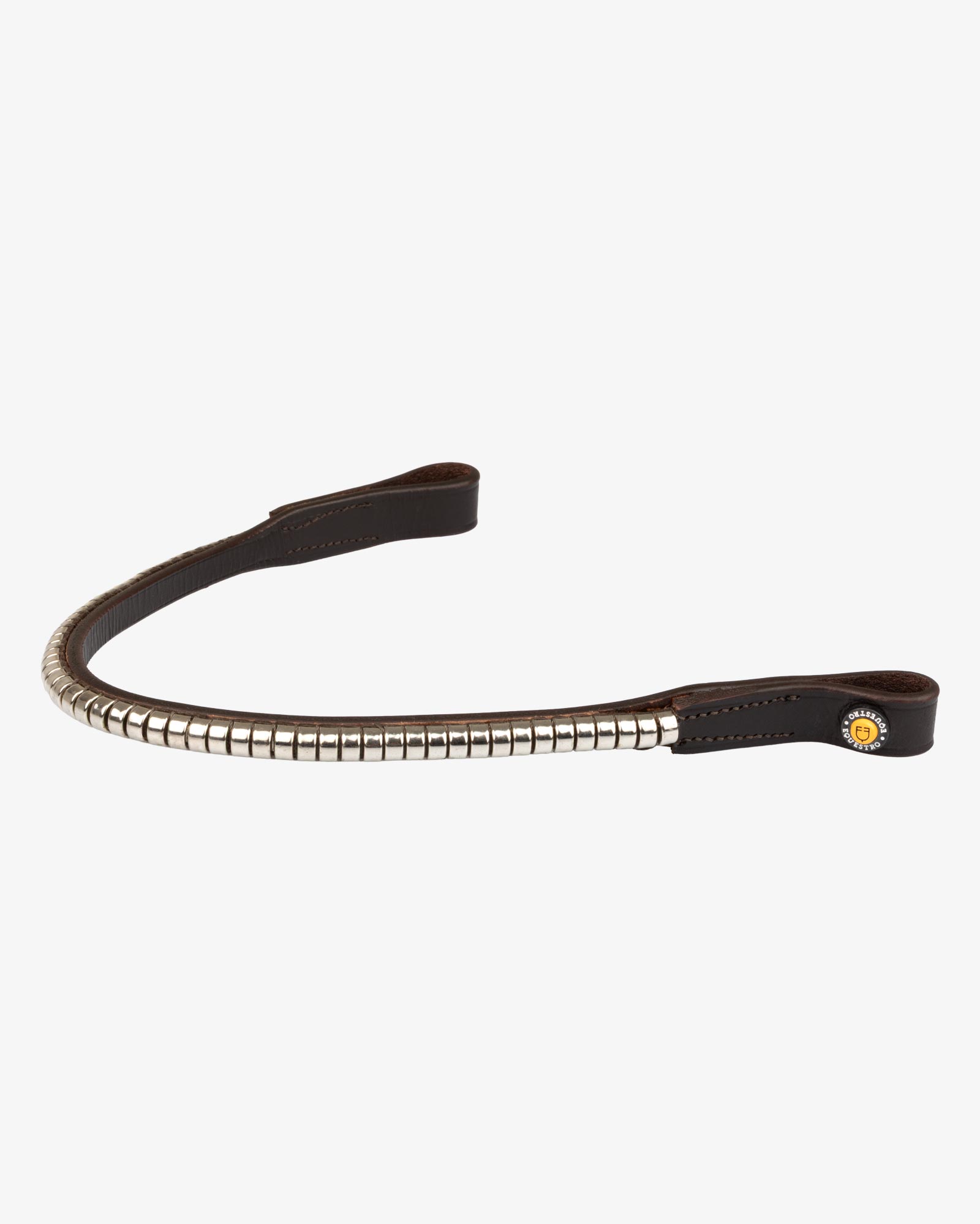 Leather browband with silver clincher