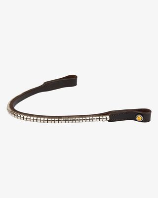 Leather browband with silver clincher