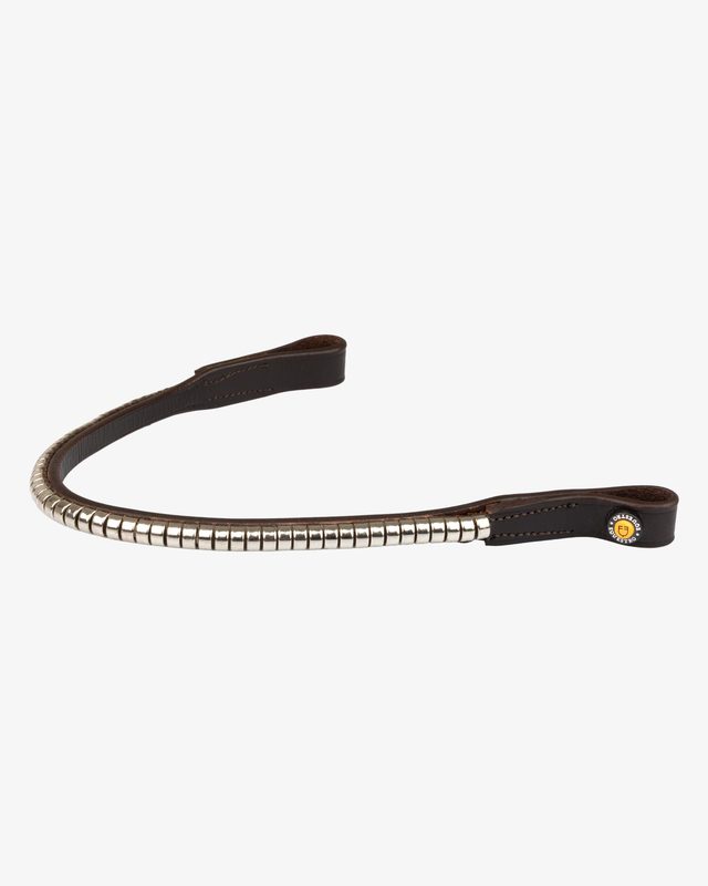Frontalino in cuoio con clincher argento