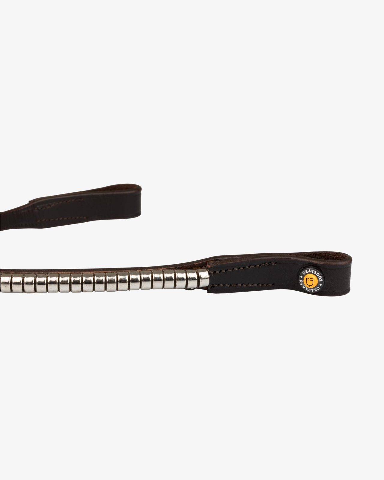 Leather browband with silver clincher