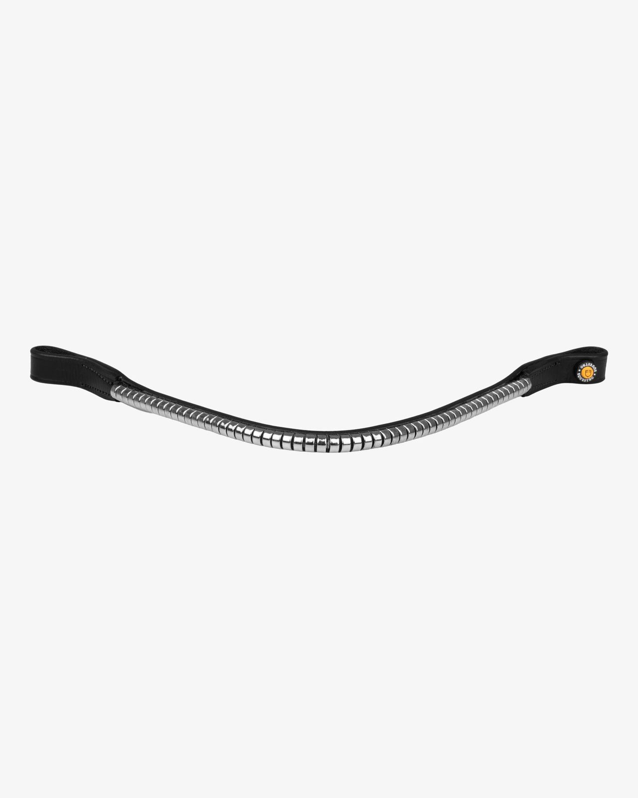 Leather browband with silver clincher