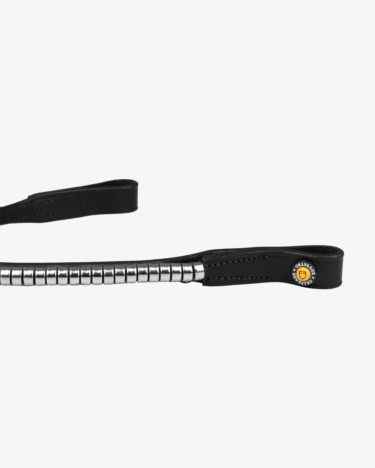 Leather browband with silver clincher
